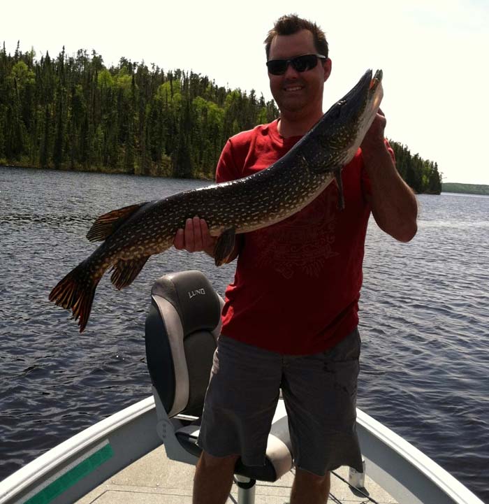 Pike fishing at Medicine Stone Resort, Red Lake, Ontario