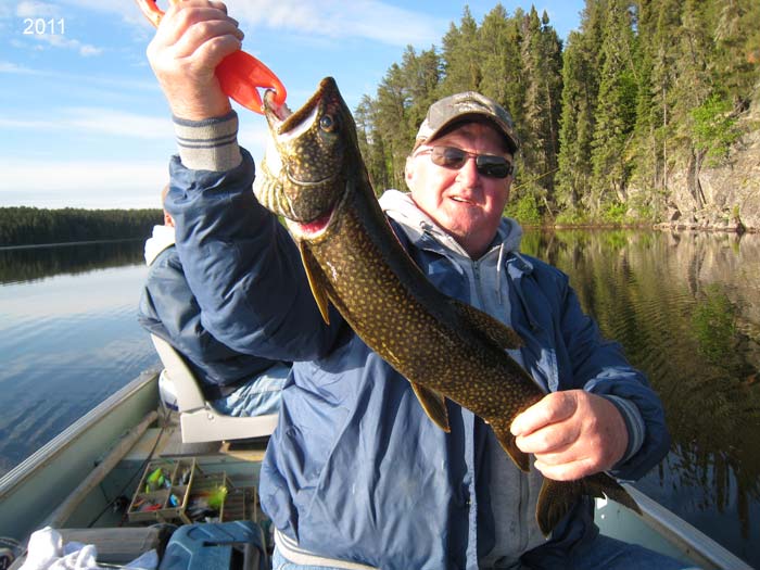 Pike fishing catch at Medicine Stone Resort, Ontario