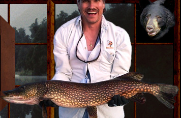 Man holding a pike fish catch