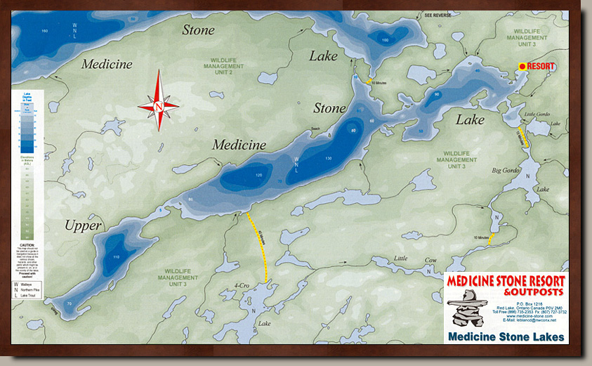 Map of Lower Medicine Stone Lake